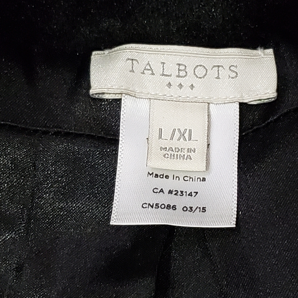 Talbots Black Faux Fur Sleeveless Vest Women's | Size L/XL - Picture 4 of 8